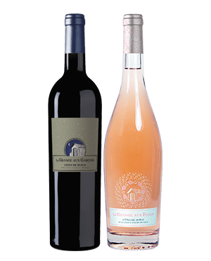 Gamme La Grange aux Garçons et La Grange aux Filles vin en AOP Côtes de Duras rosé et rouge vieilli en fût